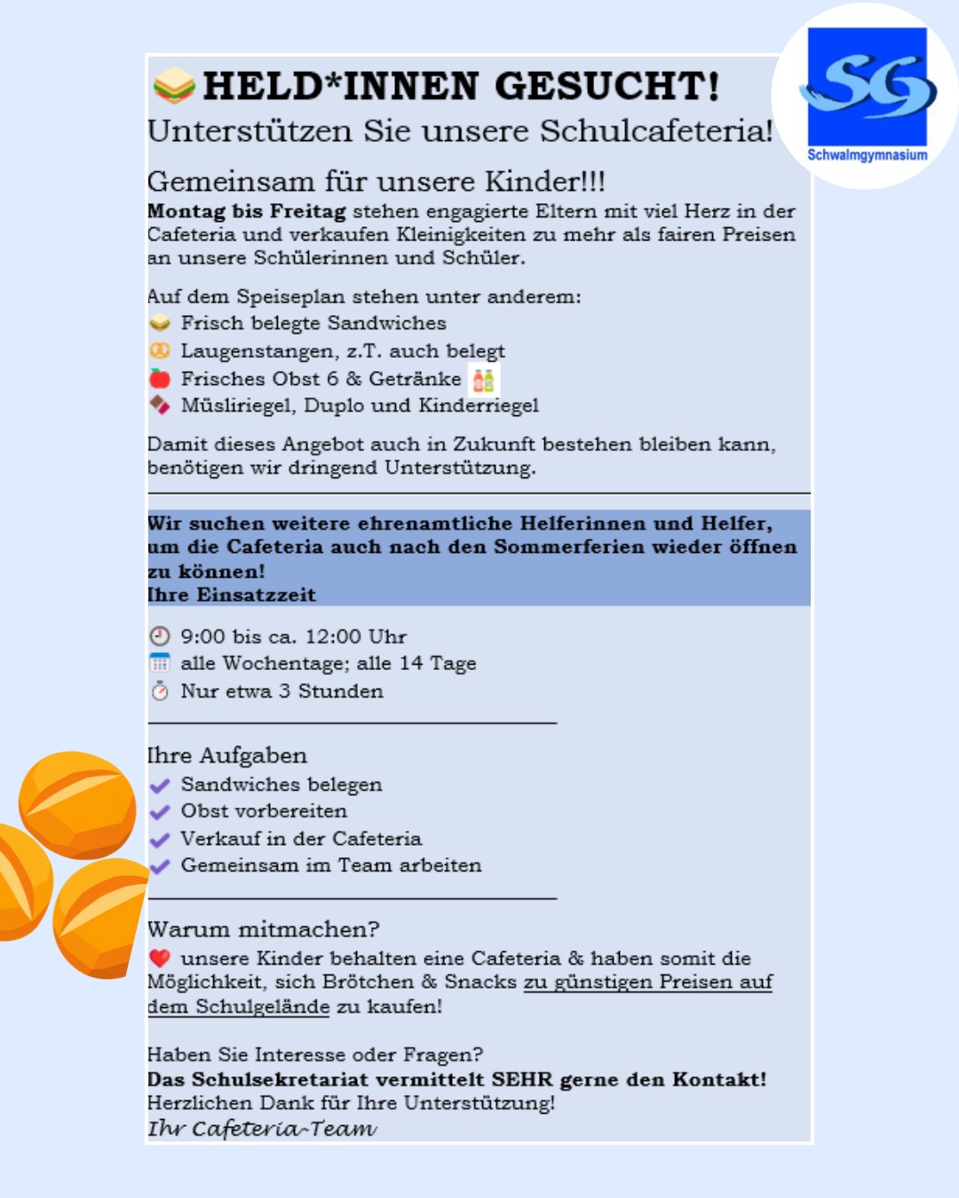 Werbung Cafeteria
